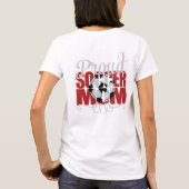 Proud Soccer Mama in Rot mit "S"-Namen T-Shirt (Rückseite)