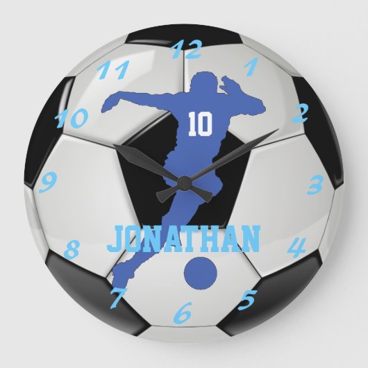 Proud Soccer Mama Persönlich und individuell anpas Große Wanduhr (Vorderseite)