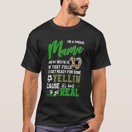 Proud Soccer Mama Soccer Familie Match 2 T-Shirt (Vorderseite)