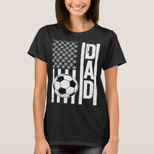 Proud Soccer Vater US Flag Vater einer Fußballspie T-Shirt