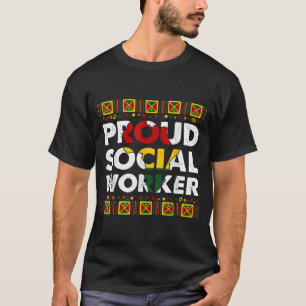 Proud Social Worker Black History Montag Africa Me T-Shirt