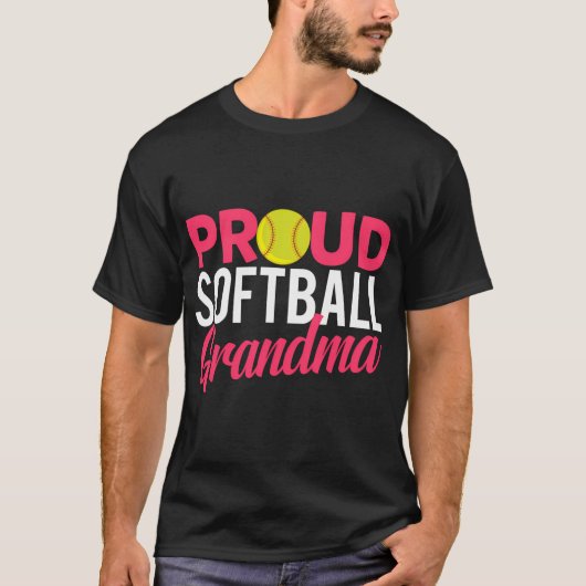 Proud Softball Grandma T-Shirt (Vorderseite)