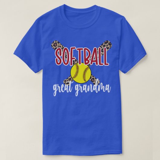 Proud Softball Großes Oma eines Softballspielers T-Shirt (Design vorne)