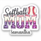 Proud Softball Mama Life Aufkleber (Vorderseite)