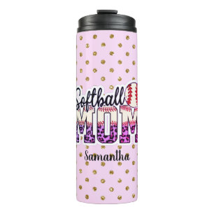 Proud Softball Mama Life Thermosbecher