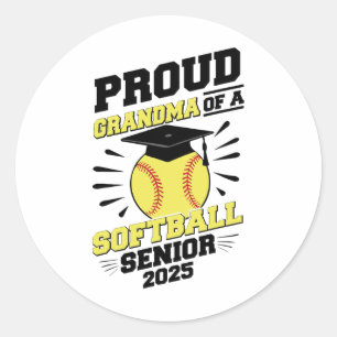 Proud Softll Senior Oma Cl von 2025 Abschluss Runder Aufkleber