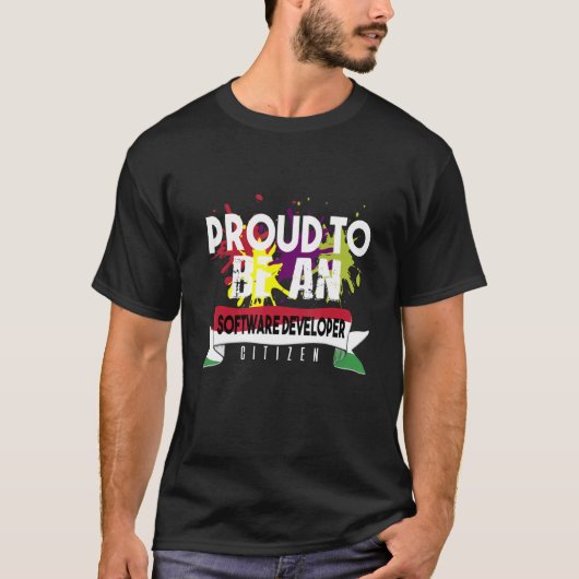 Proud Software Developer Citizen Professional T-Shirt (Vorderseite)