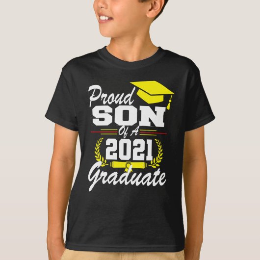 Proud Sohn eines Absolventen 2021 T-Shirt (Vorderseite)