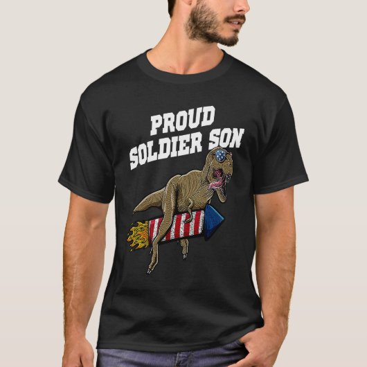 Proud Soldier Son American Patriotic USA Patriotis T-Shirt (Vorderseite)