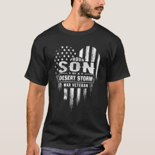 Proud Son Desert Storm War Veteran Vater Mama Amer T-Shirt