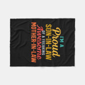 Proud Son In Law Of A Freaking Awesome Mother In L Fleecedecke (Vorderseite (Horizontal))