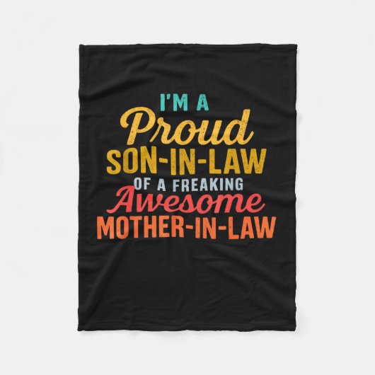 Proud Son In Law Of A Freaking Awesome Mother In L Fleecedecke (Vorderseite)