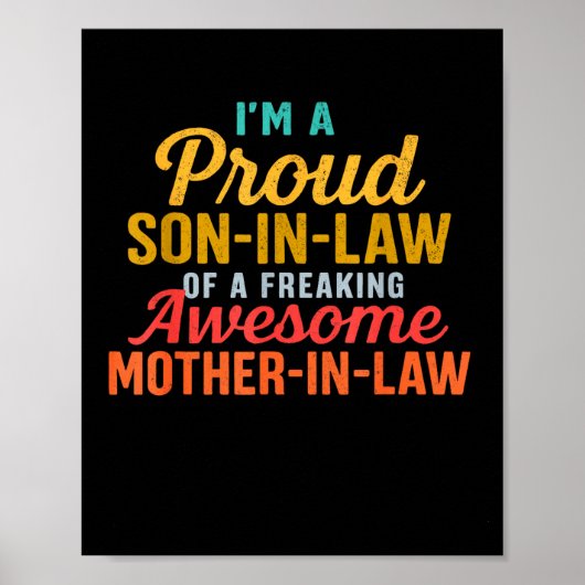 Proud Son In Law Of A Freaking Awesome Mother In L Poster (Vorne)