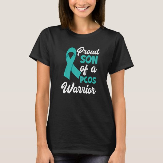 Proud Son Of A PCOS Warrior PCOS Awareness   T-Shirt (Vorderseite)