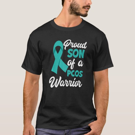 Proud Son Of A PCOS Warrior PCOS Awareness T-Shirt (Vorderseite)