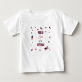 Proud Son of a Veteran | Patriotic Flag  Baby T-shirt (Vorderseite)