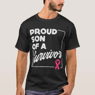 Proud Son of Survivor Breast Cancer Support T-Shirt