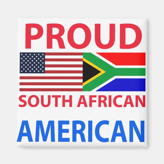 Proud South African American Magnet (Vorne)