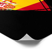 Proud Spanish Boy Girl Aunt Dad Mom Spain Flag Hea Poster (Ecke)