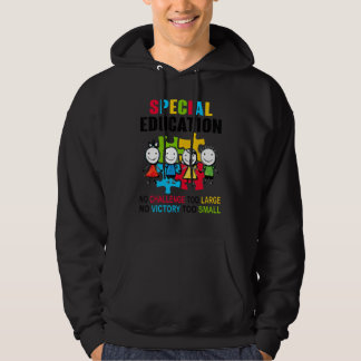 proud SPED autism teacher no challenge too large Hoodie
