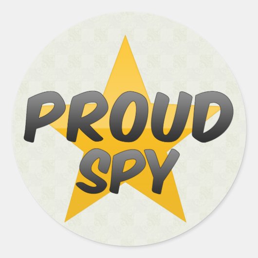 Proud Spy Runder Aufkleber (Vorderseite)