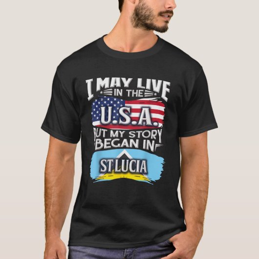Proud St Lucia Roots T-Shirt (Vorderseite)