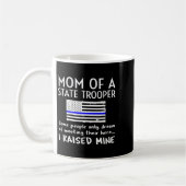 Proud State Trooper Mom Mother Thin Blue Line Amer Kaffeetasse (Links)