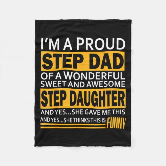 Proud Step Dad Father Day Gift For Stepdad From St Fleecedecke (Vorderseite)