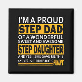 Proud Step Dad Father Day Gift For Stepdad From St Magnet (Vorne)