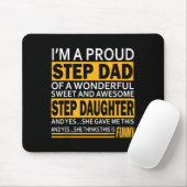 Proud Step Dad Father Day Gift For Stepdad From St Mousepad (Mit Mouse)