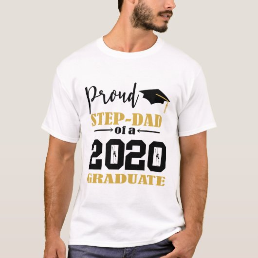 Proud Step-Vater eines 2020-Absolventen T-Shirt (Vorderseite)
