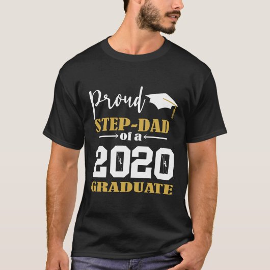 Proud Step Vater eines 2020 Graduate White T-Shirt (Vorderseite)