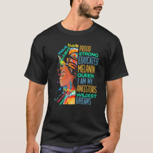 Proud Strong Educated Queen African Woman Black Hi T-Shirt