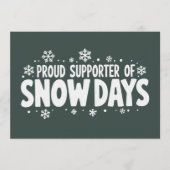 Proud Supporter of Snow Days Winter Snowflake  Einladung (Vorderseite)
