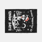 Proud Suprter Of Snow Days Cute Winter Snowflake F Fleecedecke (Vorderseite (Horizontal))