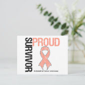 Proud Survivor - Endometrialer Krebs Postkarte (Stehend Vorderseite)