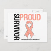 Proud Survivor - Endometrialer Krebs Postkarte (Vorne/Hinten)