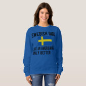 Proud Swedish Girl Sweden Flag Swedish Roots  Sweatshirt (Vorne ganz)