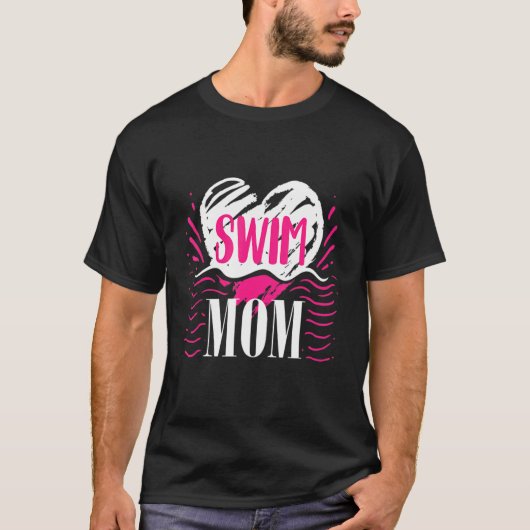 Proud Swimmers Mutter Coole Mama T-Shirt (Vorderseite)