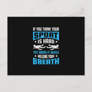 Proud Swimming Zitat Geschenke Schwimmer Sprichwor Ankündigungspostkarte