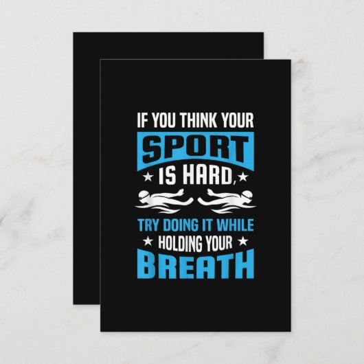 Proud Swimming Zitat Geschenke Schwimmer Sprichwor Einladung (Vorne/Hinten)