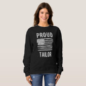 Proud Tailor Profession American Flag Premium Sweatshirt (Vorne ganz)