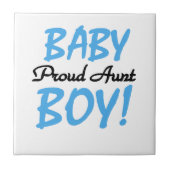 Proud Tante Baby Boy T - Shirt und Geschenke Fliese (Vorderseite)