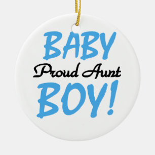 Proud Tante Baby Boy T - Shirt und Geschenke Keramik Ornament
