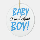 Proud Tante Baby Boy T - Shirt und Geschenke Keramik Ornament (Links)