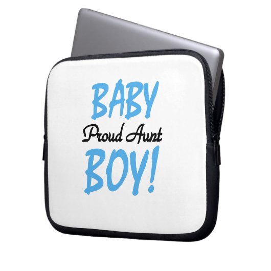 Proud Tante Baby Boy T - Shirt und Geschenke Laptopschutzhülle (Vorderseite Links)