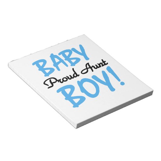 Proud Tante Baby Boy T - Shirt und Geschenke Notizblock (angewinkelt)
