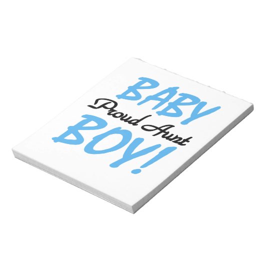 Proud Tante Baby Boy T - Shirt und Geschenke Notizblock (Rotiert)