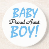 Proud Tante Baby Boy T - Shirt und Geschenke Sandstein Untersetzer (Vorne)