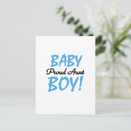 Proud Tante Baby Boy Tshirts und Geschenke Postkarte (Stehend Vorderseite)